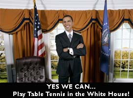 President Obama  and Ping Pong