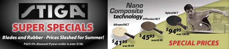 Stiga Super Specials & NCT
