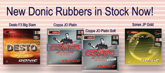 New Donic Rubber