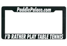 Table Tennis License Plate