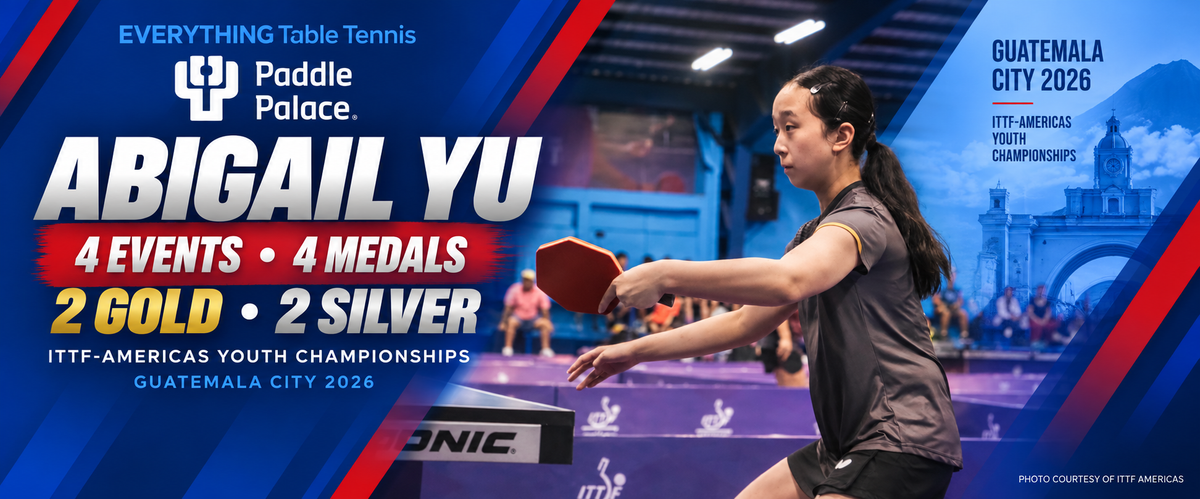 Paddle Palace athlete Abigail Yu wins two gold and two silver medals at the 2026 ITTF-Americas Youth Championshipsin Guatemala City.