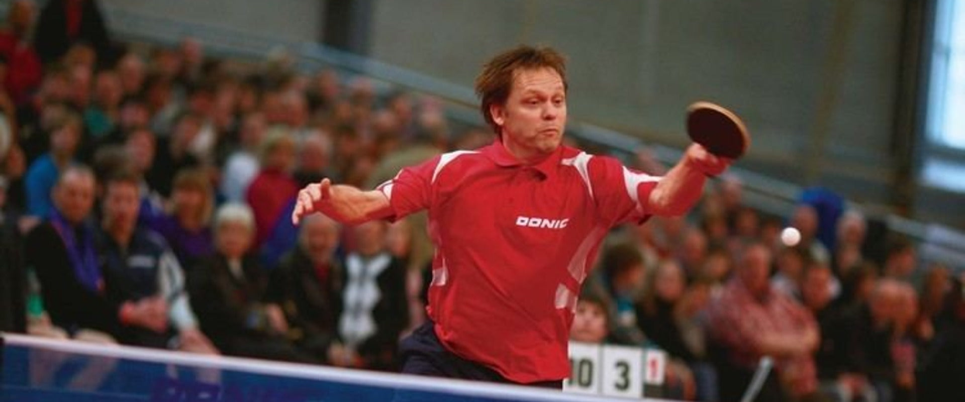 Mikael Appelgren in action. Image courtesy of Donic. 