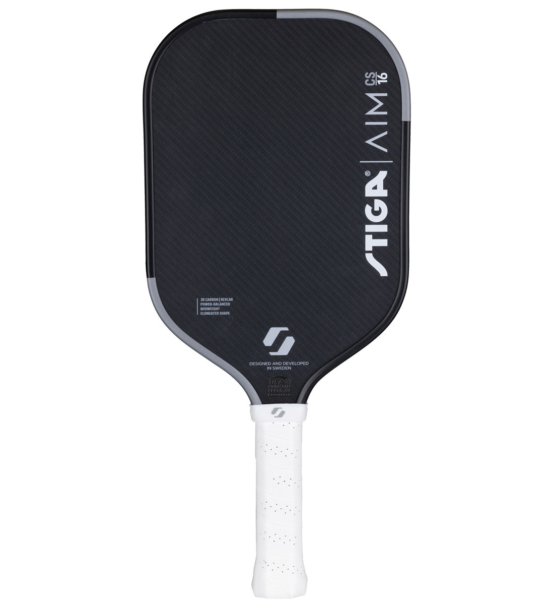 Stiga AIM 16 Carbon Speed Elongated Pickleball Paddle - back