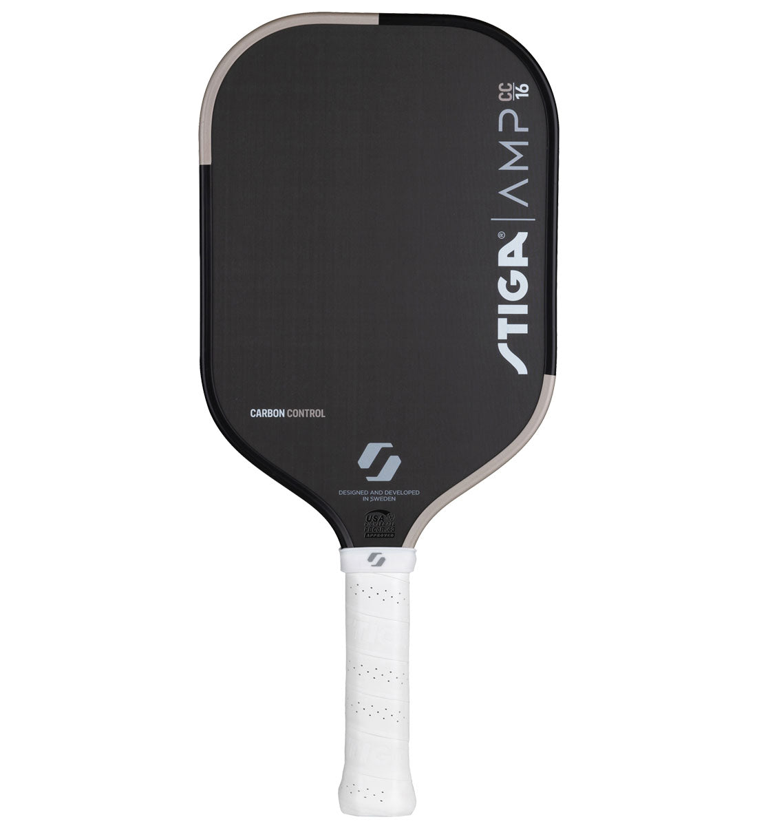 Stiga AMP 16 Elongated Carbon Control Pickleball Paddle - front