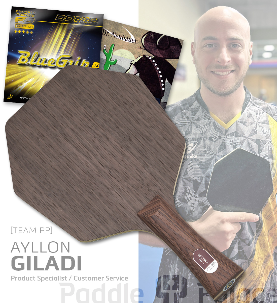 STAFF SPECIAL: Stiga Destiny Carbon Cybershape with Donic BlueGrip J2 & Dr. N Desperado Reloaded